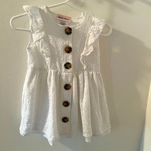 Little Lass 12 month white eyelet dress